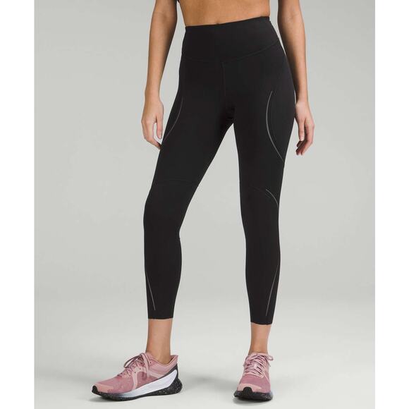 Lululemon Base Pace High-Rise Reflective Tight Leggings 25" Black 4 - Picture 1 of 8